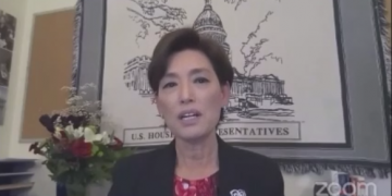 Congresswoman-elect Young Kim speaking to Indian American community members of Southern California.