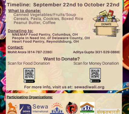 SewaDiwali efforts in Ohio