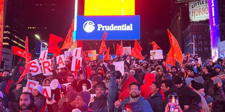 Times Square Witnesses Historic Celebration of Shri Ram Temple Reconstruction