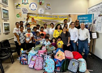 HSS chapters organize school supplies donation drives