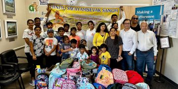 HSS chapters organize school supplies donation drives